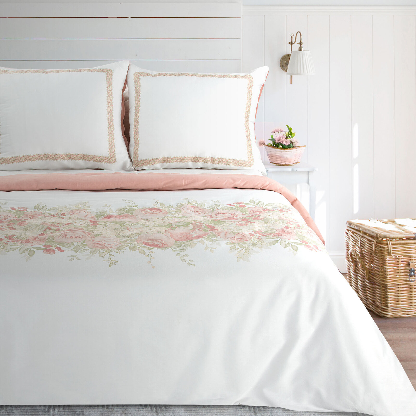 Ložní souprava SPRING 25 bílá / pudrová