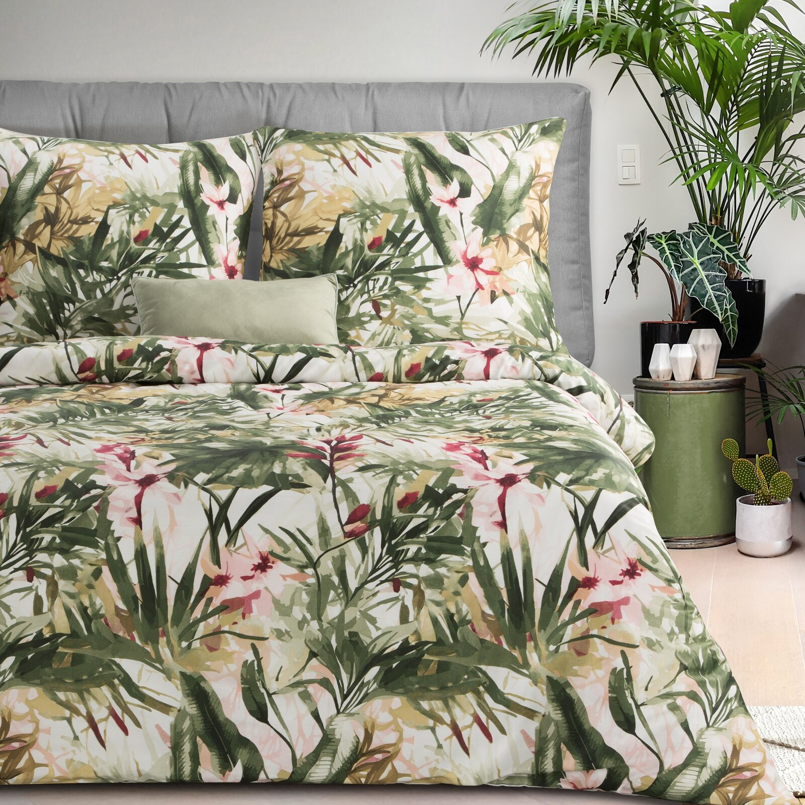 Ložní souprava SPRING 43 zelená / bílá