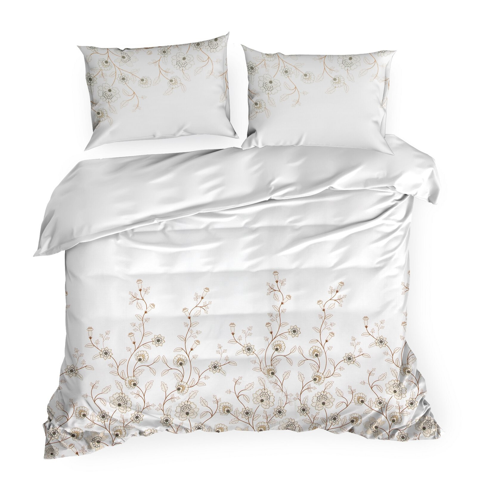 Ložní souprava SPRING 44 bílá / světle hnědá