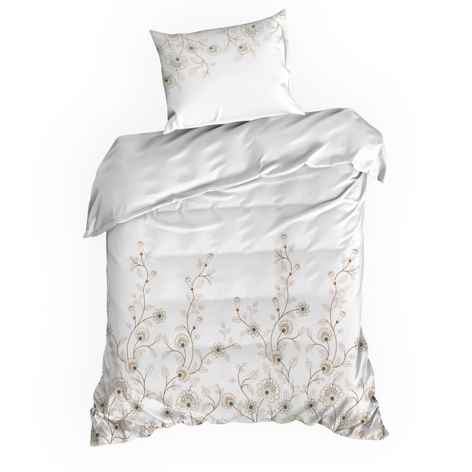 Ložní souprava SPRING 44 bílá / světle hnědá