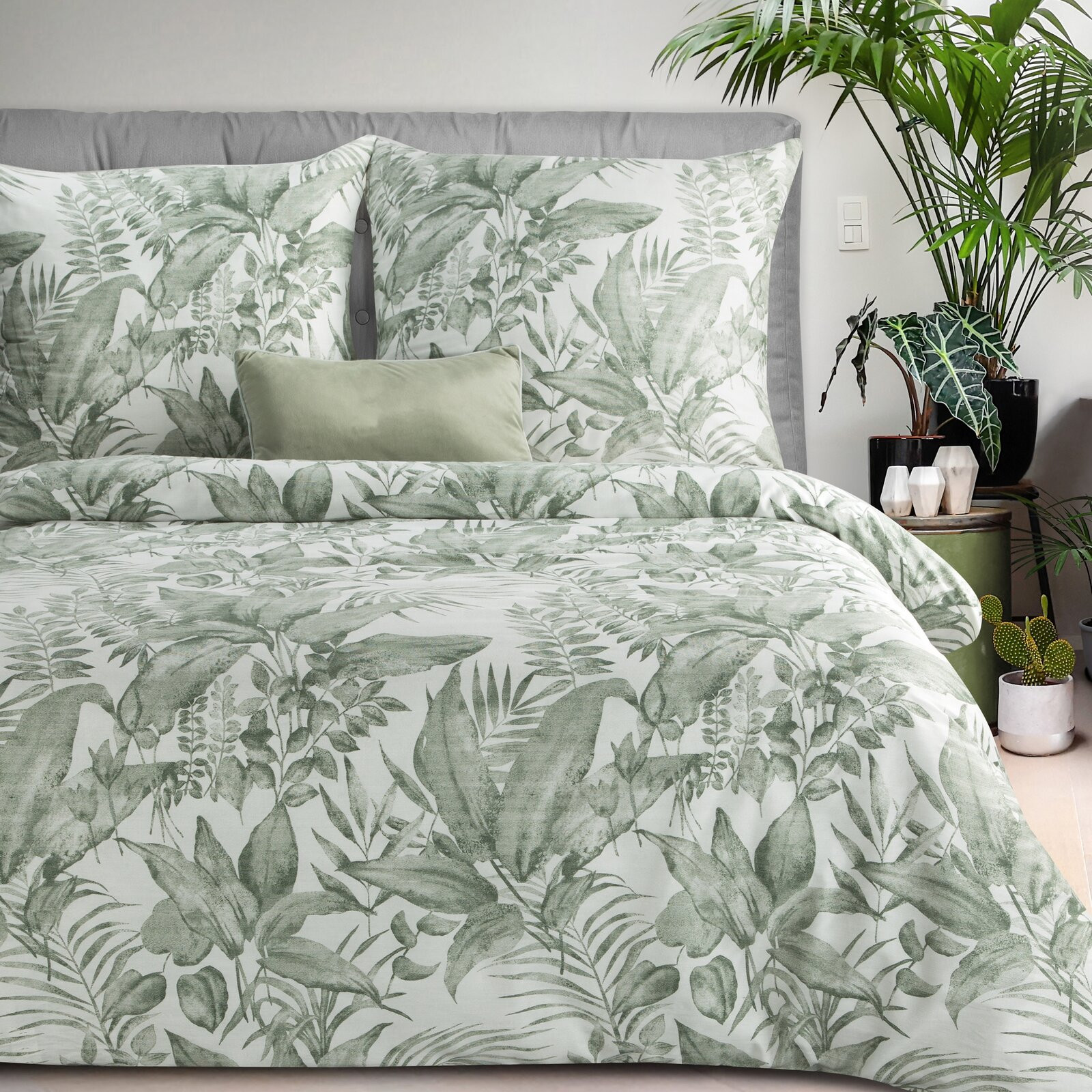 Ložní souprava SPRING 48 mátová / bílá