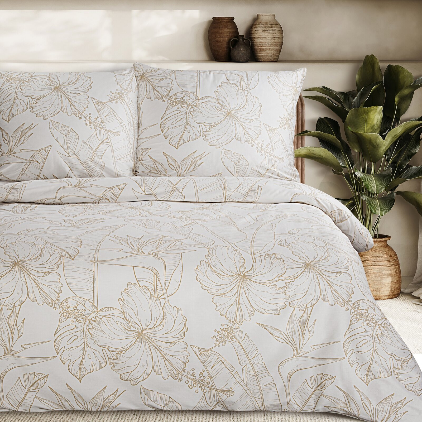 Ložní souprava SPRING 50 bílá / béžová