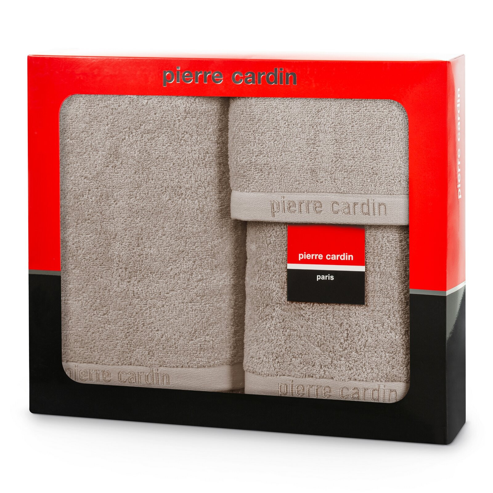 Dárková sada ručníků PIERRE CARDIN EVI tmavě béžová