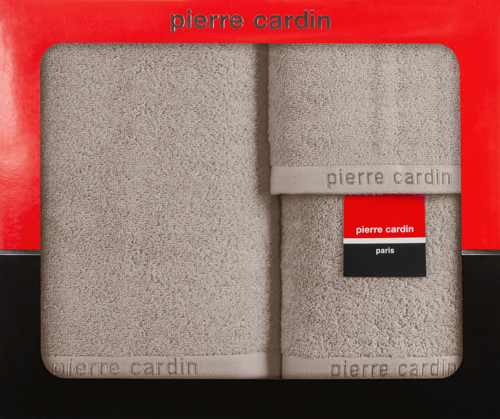 Dárková sada ručníků PIERRE CARDIN EVI tmavě béžová