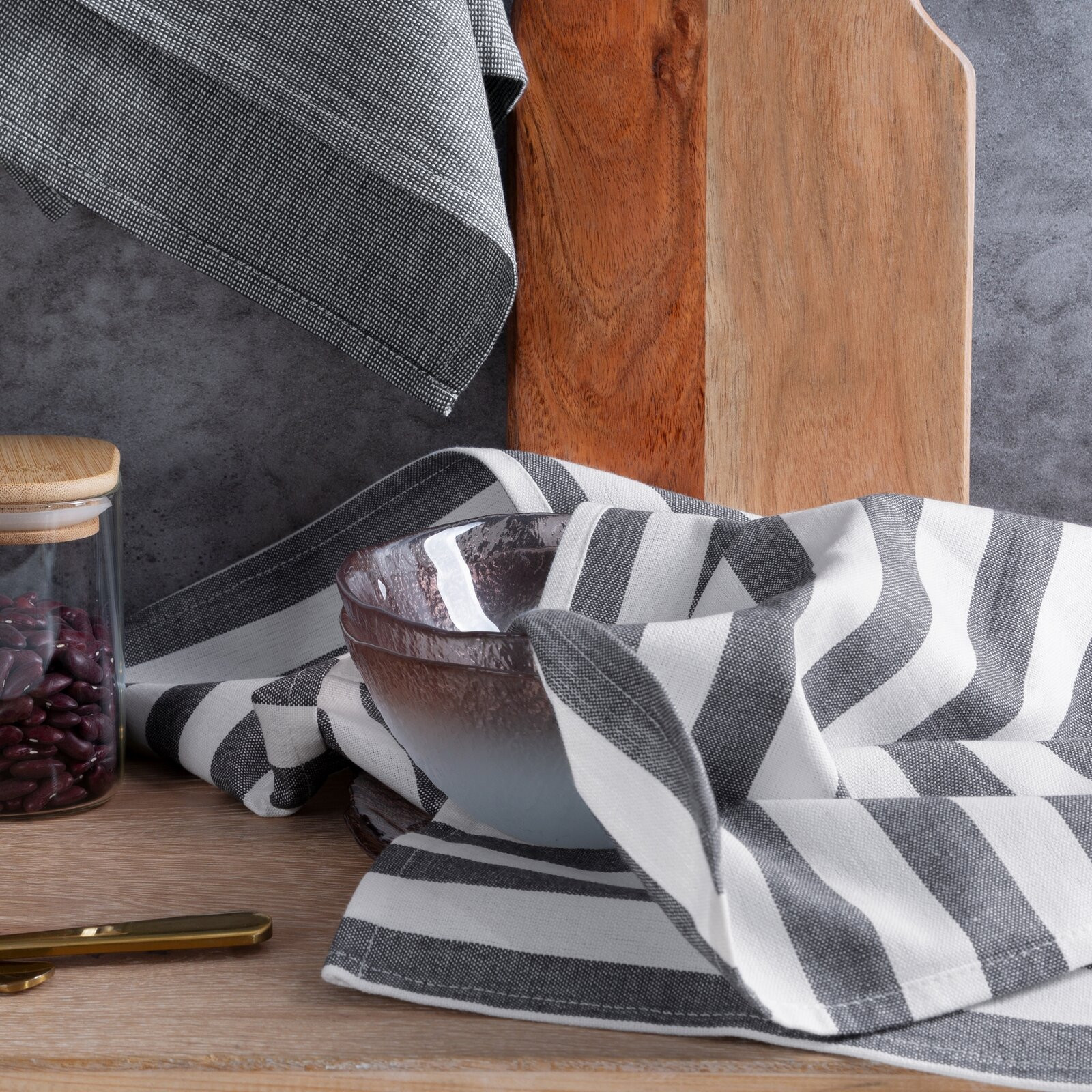 Sada kuchyňských utěrek KARIN ocelová