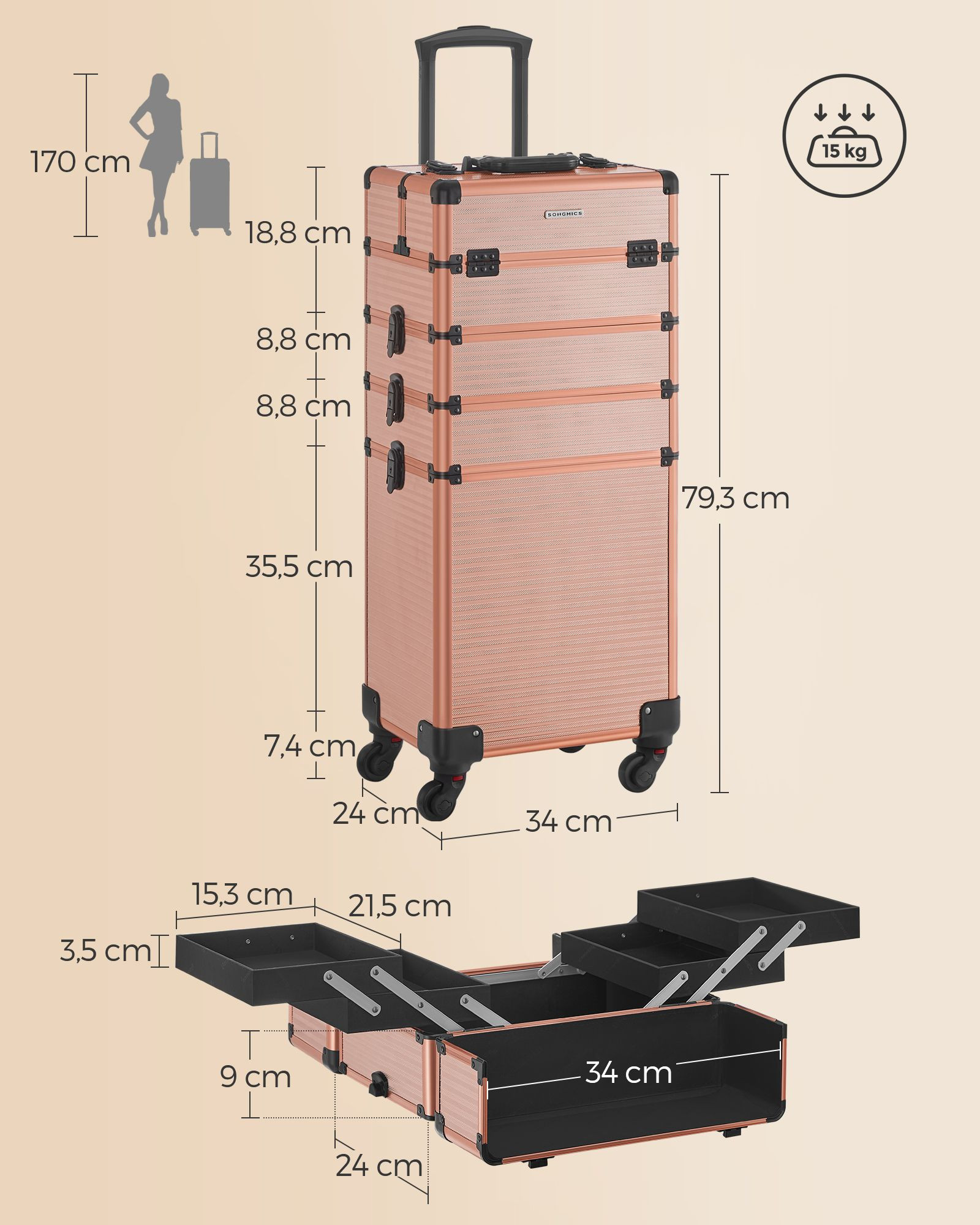 Kosmetický kufřík JHZ015A01