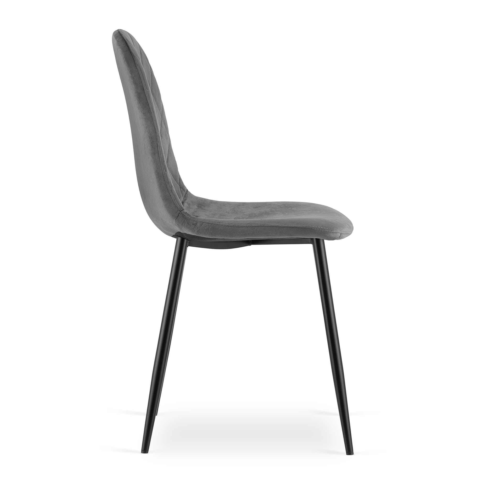 Set tří jídelních židlí COMO tmavě šedé (černé nohy) (3ks)