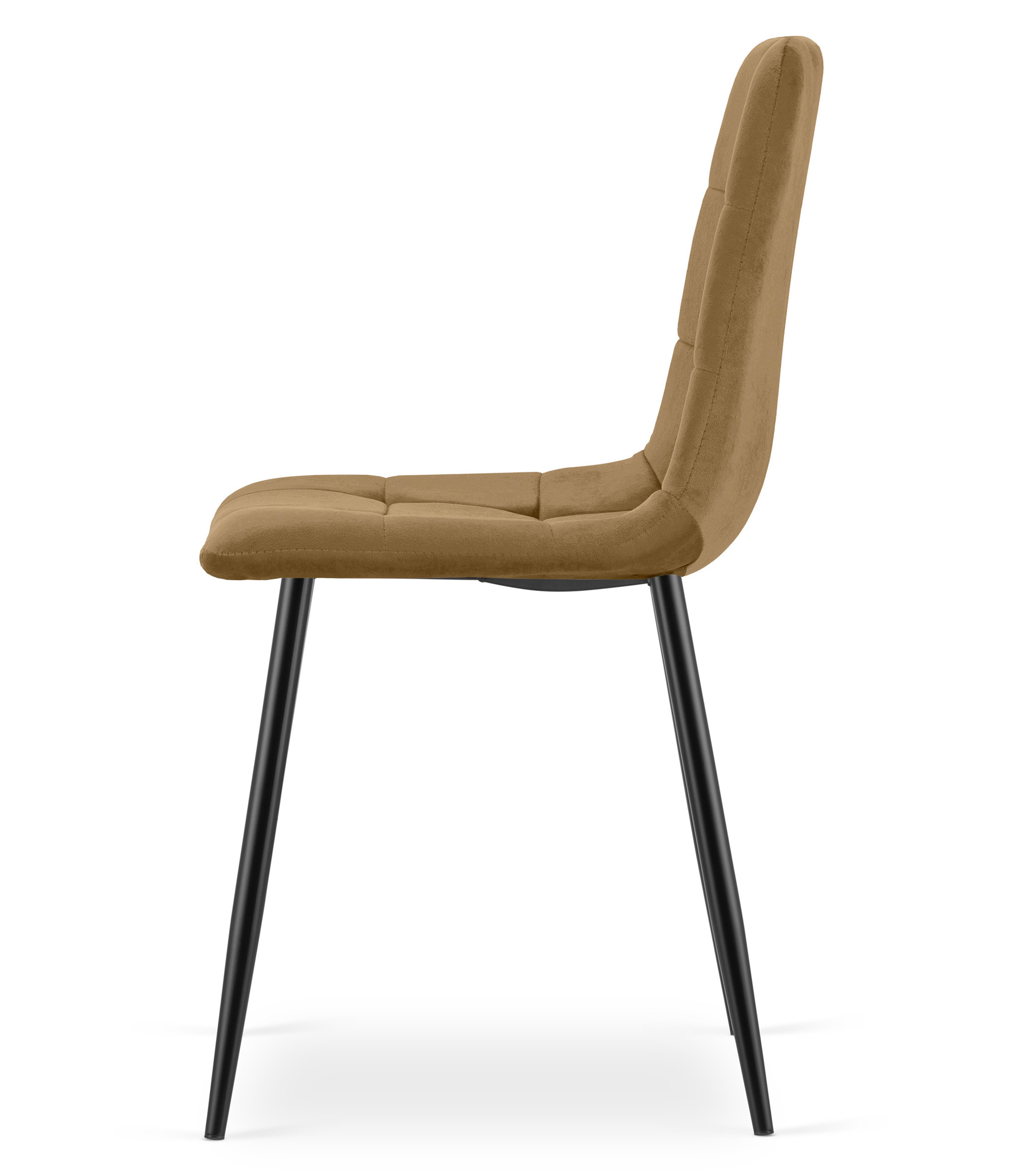 Jídelní židle KARA sametová, hnědá / černé nohy