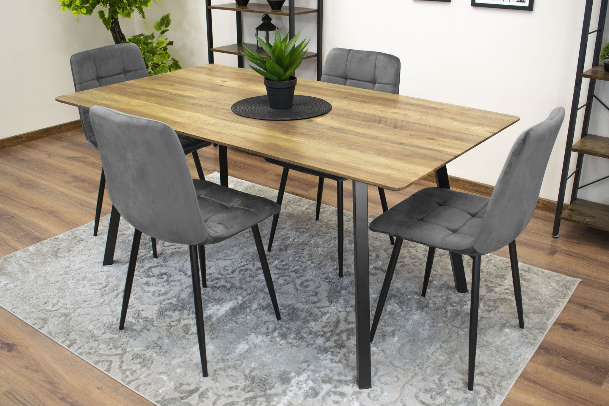 Set jídelních židlí KARA tmavě šedé (4ks)