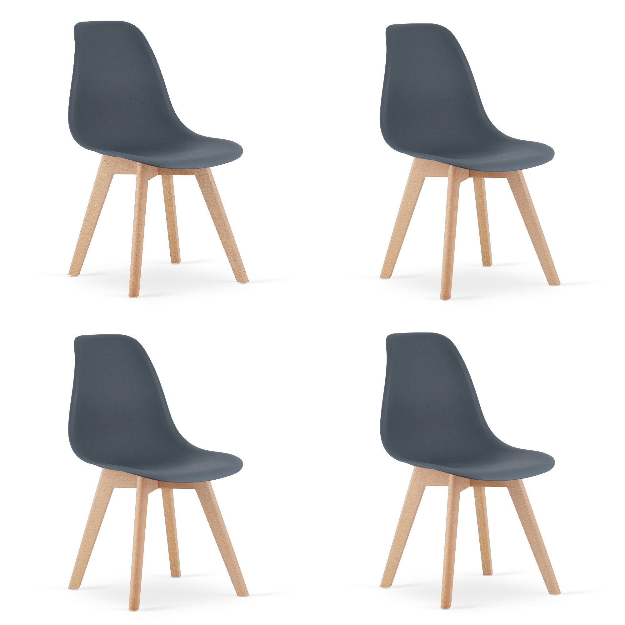 Set čtyř jídelních židlí KITO břidlicový (4 ks)