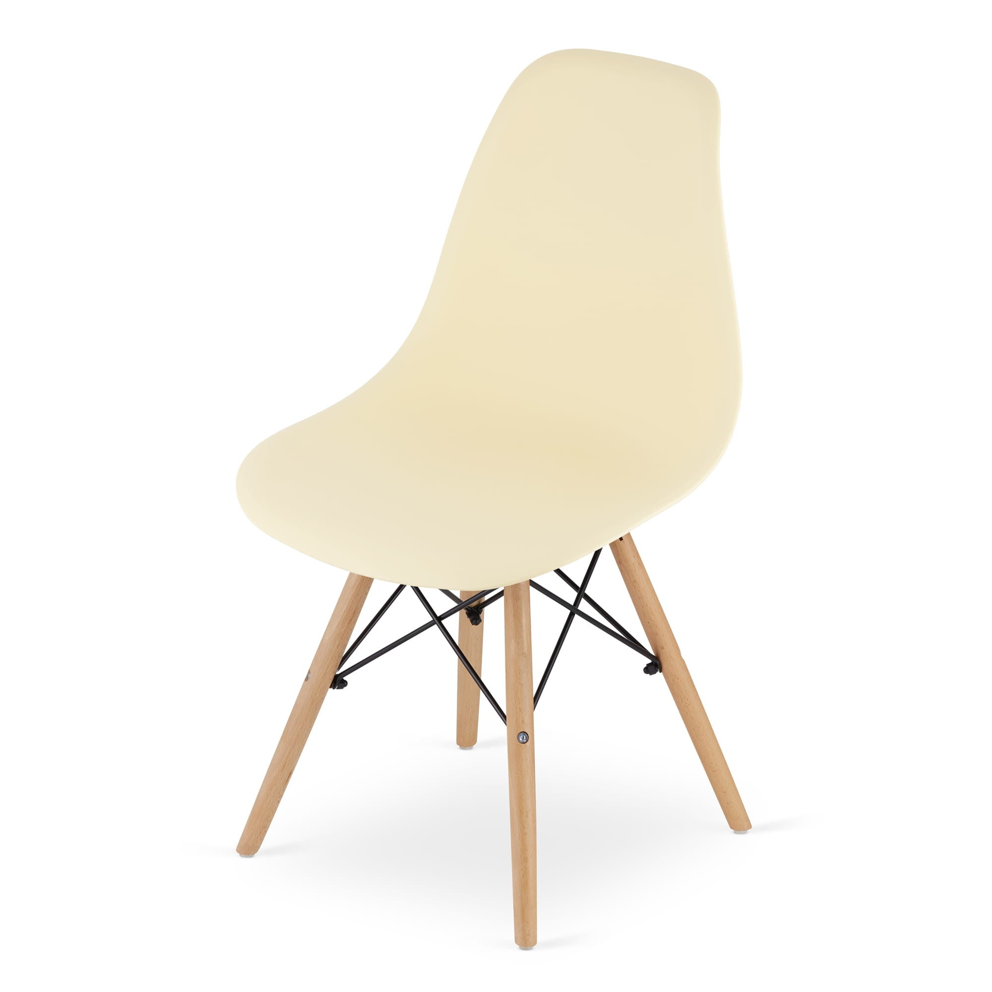 Set jídelních stoliček OSAKA krémové (hnědé nohy) 4ks