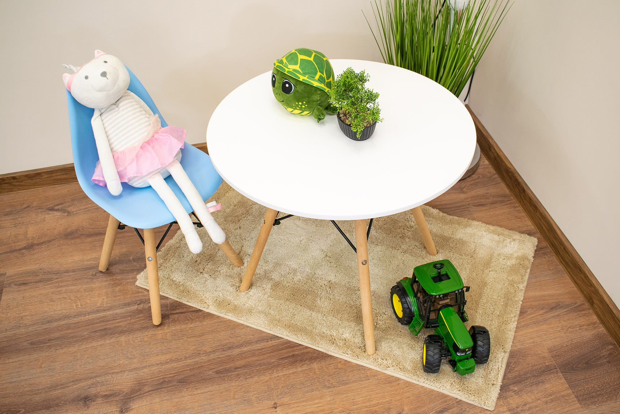 Set čtyř dětských jídelních židlí ZUBI - modré (4ks)