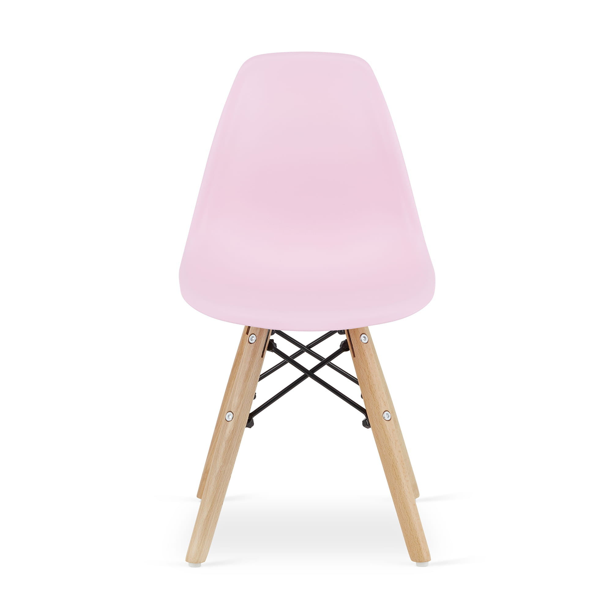 Set dvou jídelních židlí ZUBI růžové (hnědé nohy) 2ks