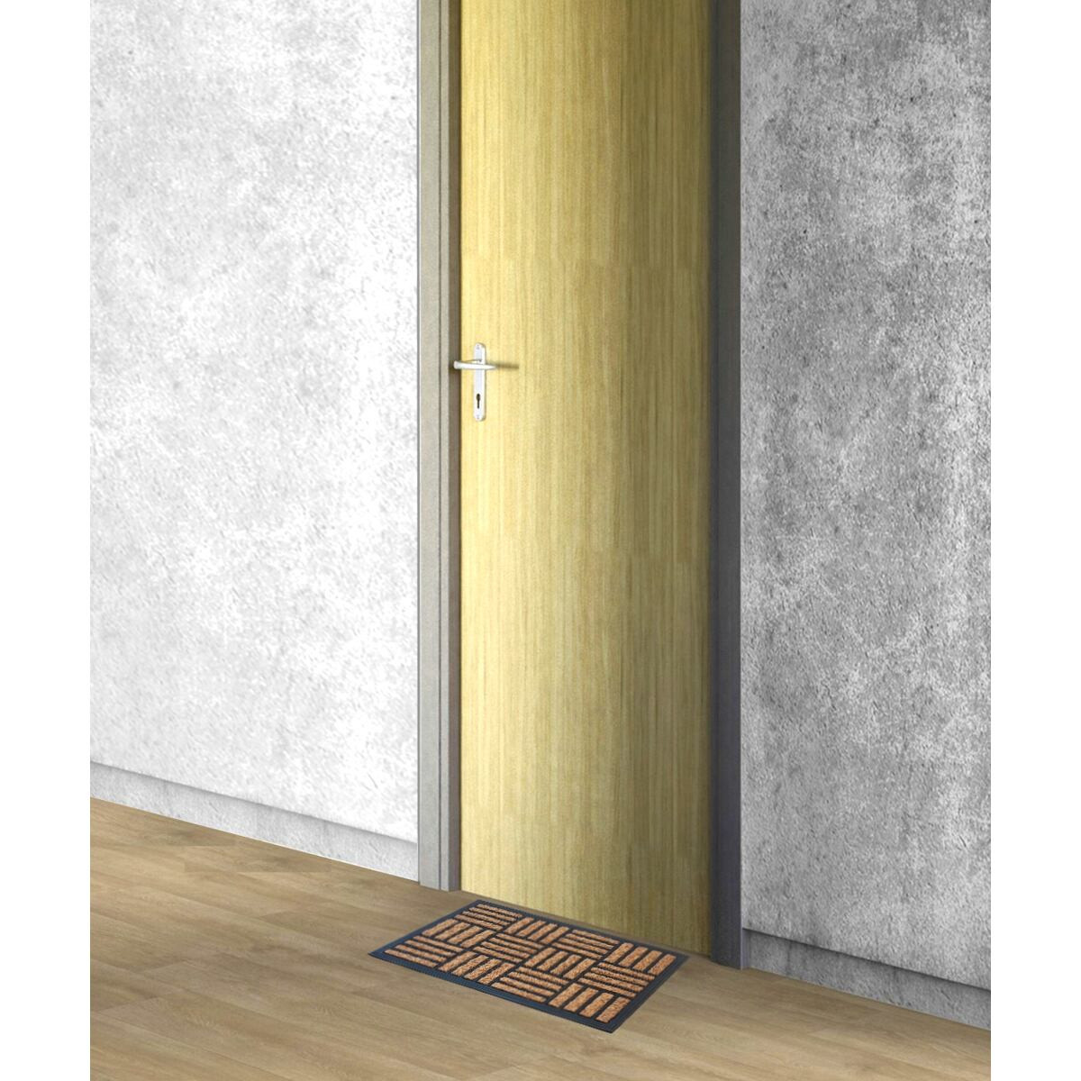 Rohožka Squares hnědá / černá