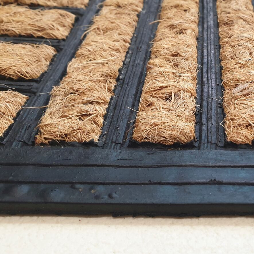 Rohožka Squares hnědá / černá