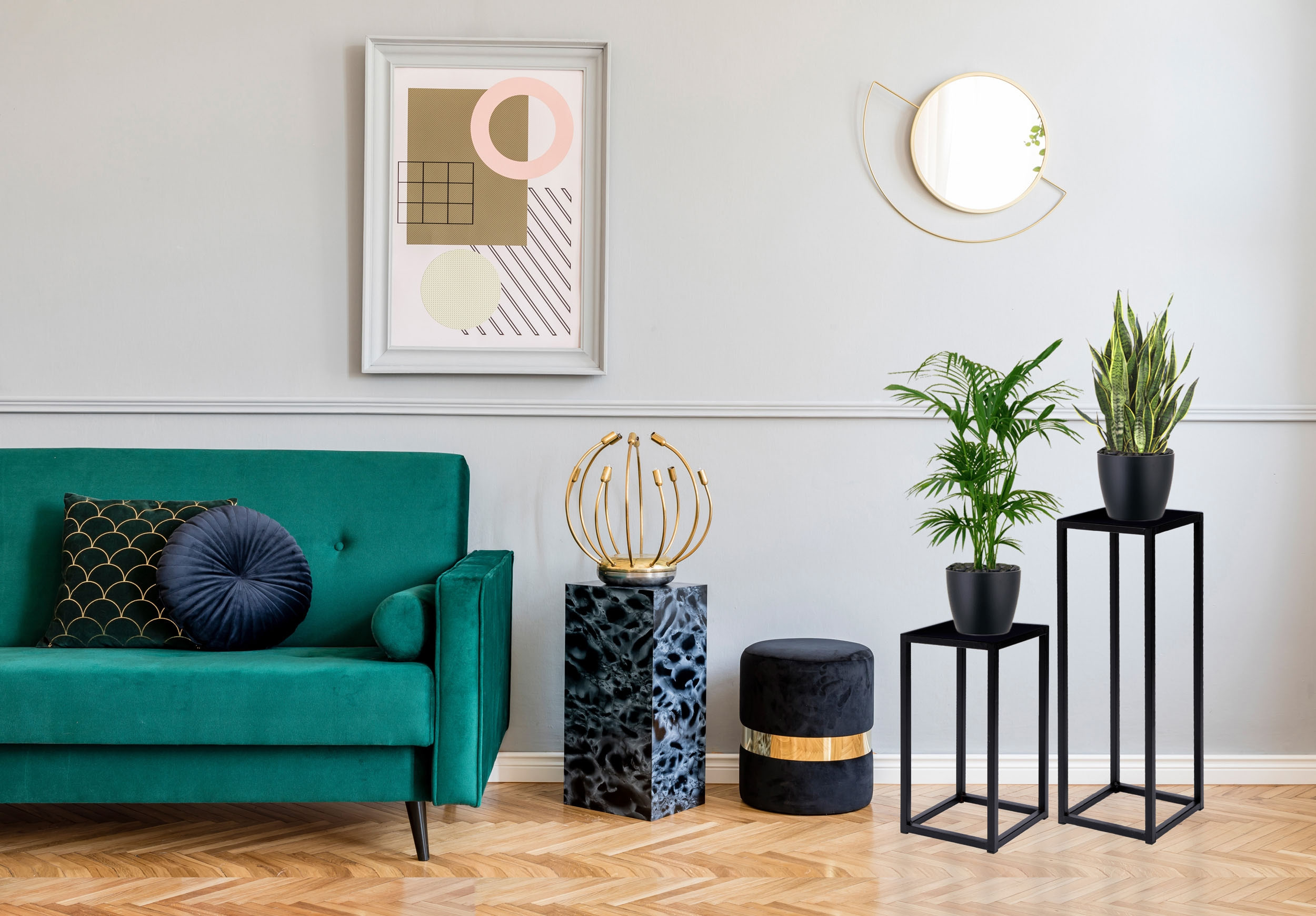 Stojan na květiny PIATTO LOFT černý