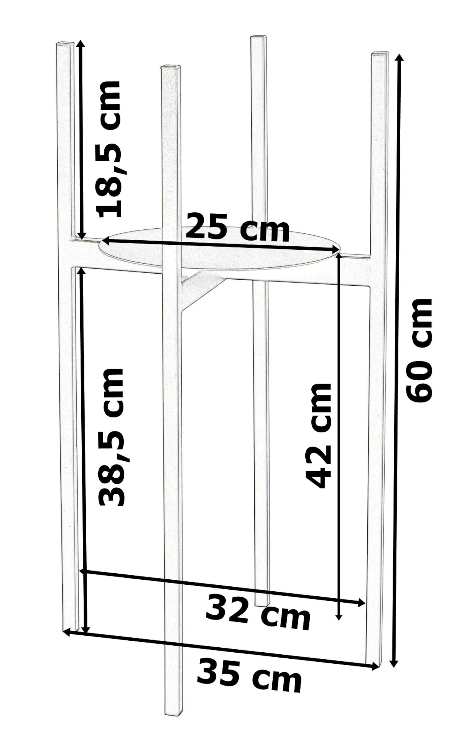 Stojan na květiny TORRE černý 60 cm