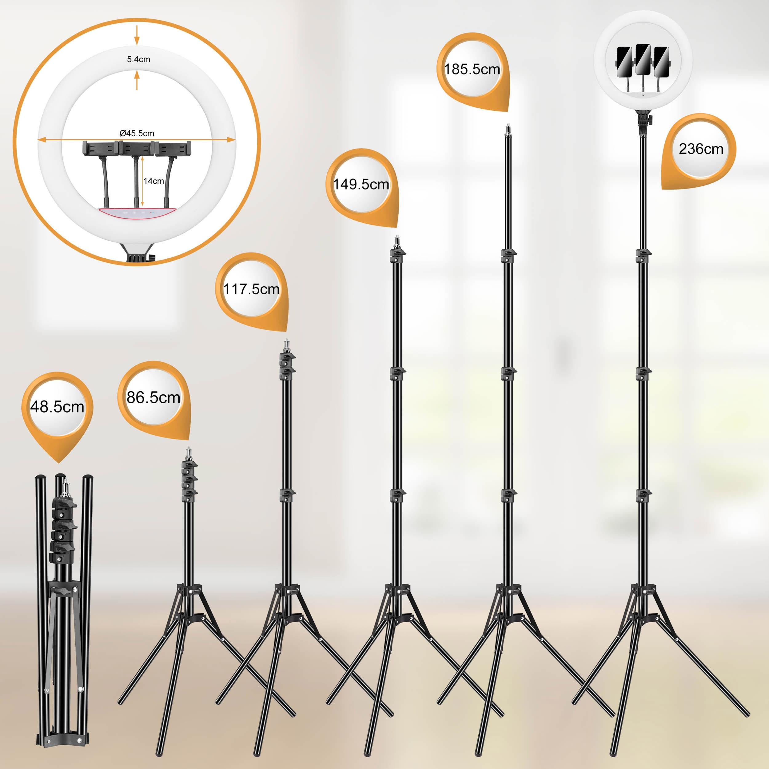 Kruhové světlo LUMO LED RGB