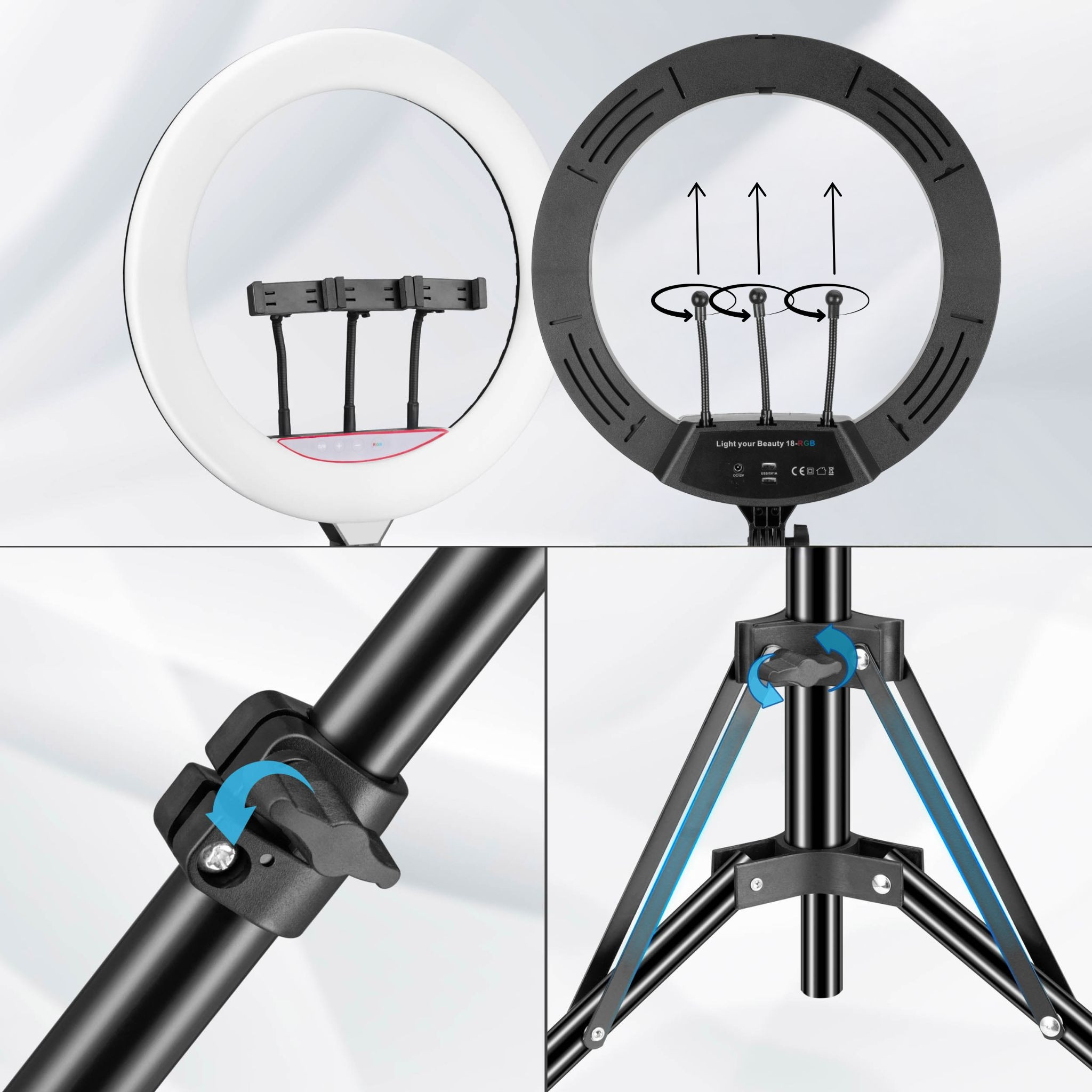 Kruhové světlo LUMO LED RGB