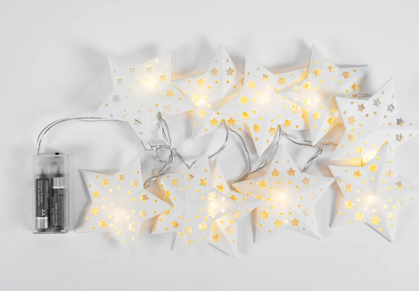 LED girlanda CD008 papírové hvězdy