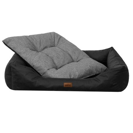 Pelíšek PUFFY R3 EKOMAT černá/grafitová matrace, ekolen