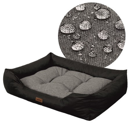 Pelíšek PUFFY R3 EKOMAT černá/grafitová matrace, ekolen