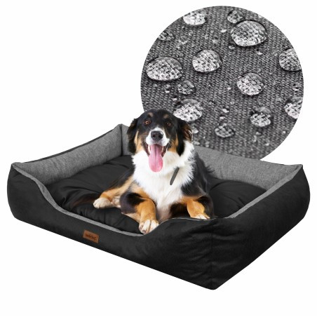 Pelíšek PUFFY R3 EKOSIDE grafitová / černá matrace, ekolen