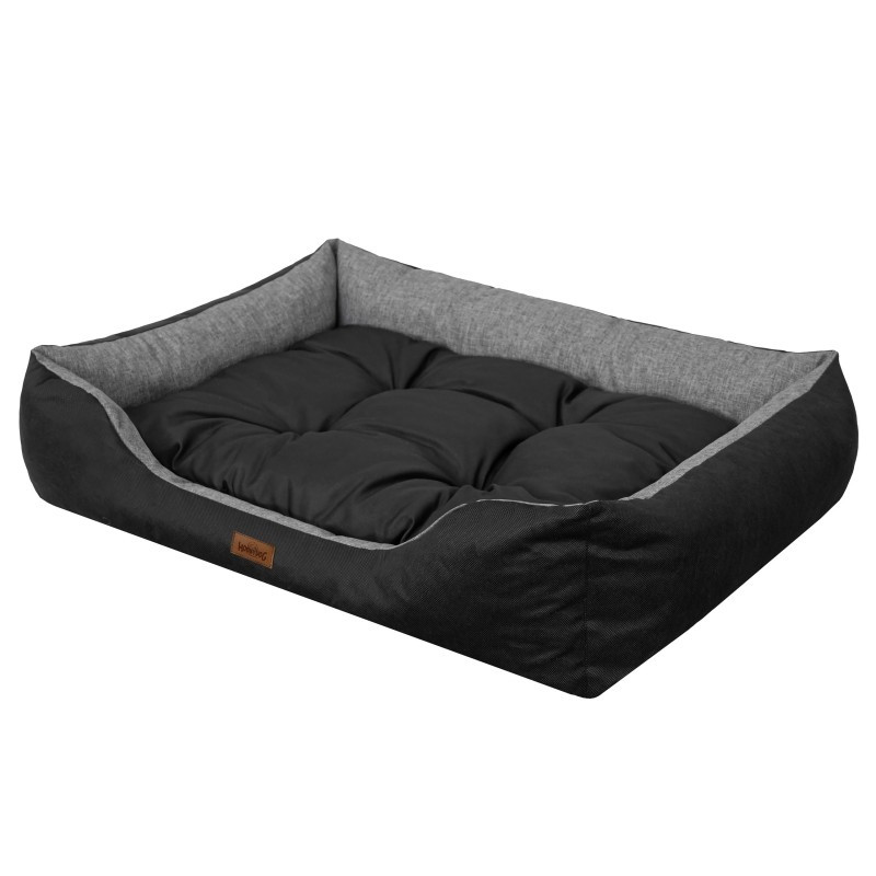 Pelíšek PUFFY R3 EKOSIDE grafitová / černá matrace, ekolen