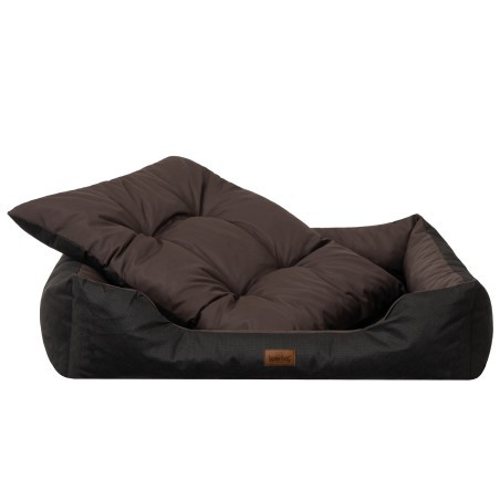 Pelíšek PUFFY R3 hnědý / černý, oxford