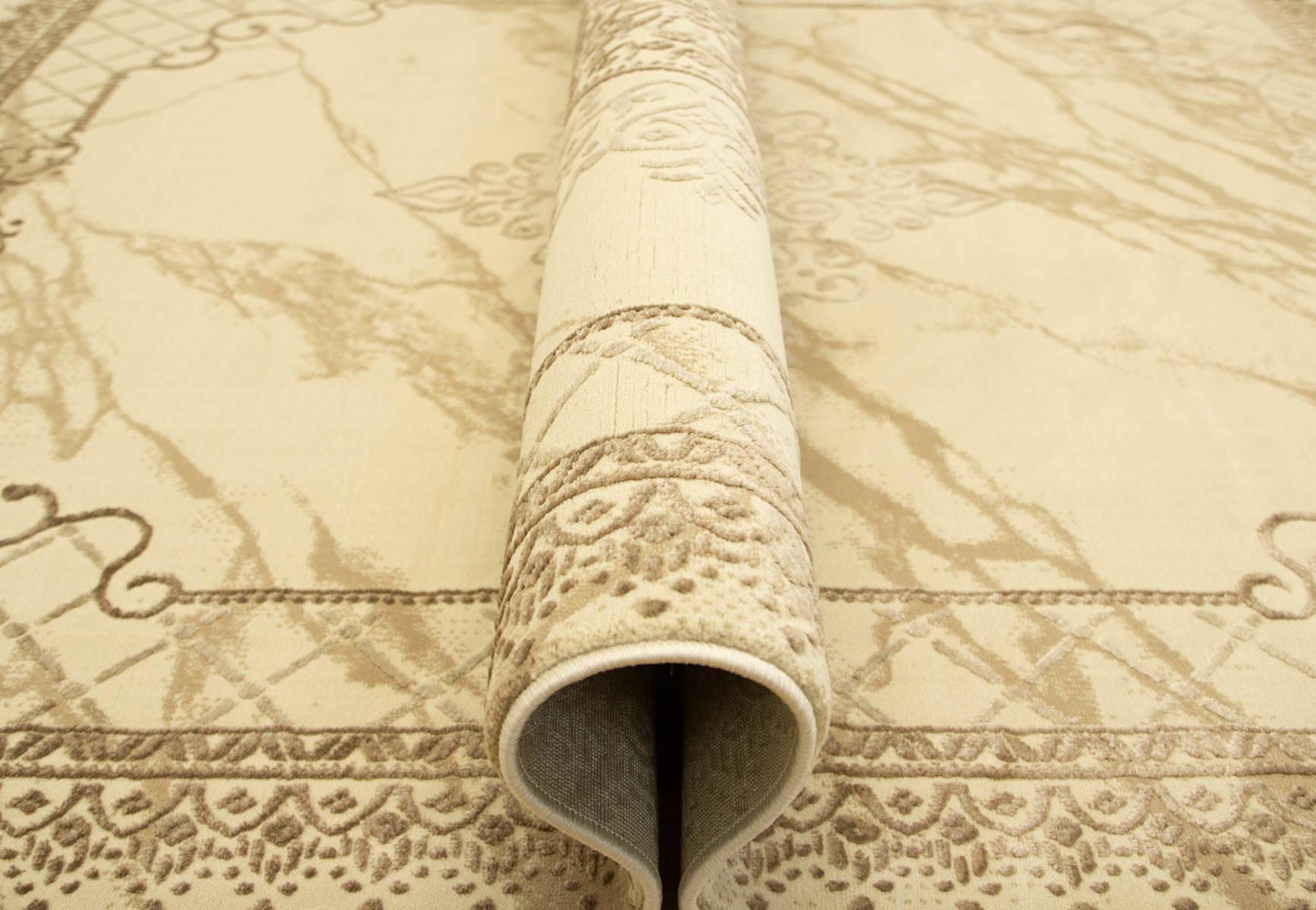 Koberec Allora Plus 8164A Marmur Ornament béžový / krémový