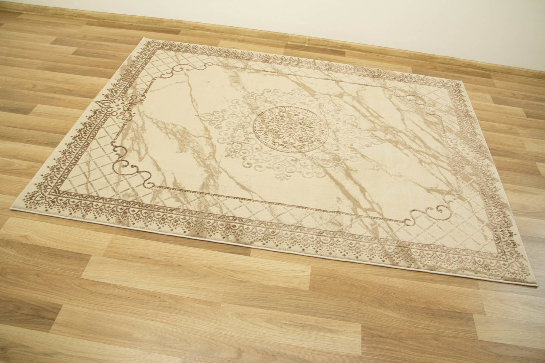 Koberec Allora Plus 8164A Marmur Ornament béžový / krémový