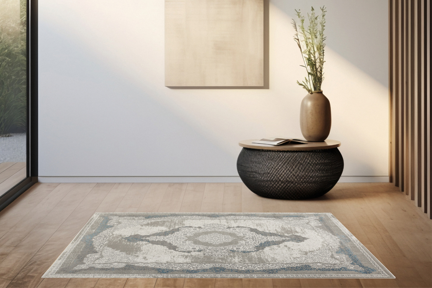 Koberec Allora Plus B827B ornament, šedý