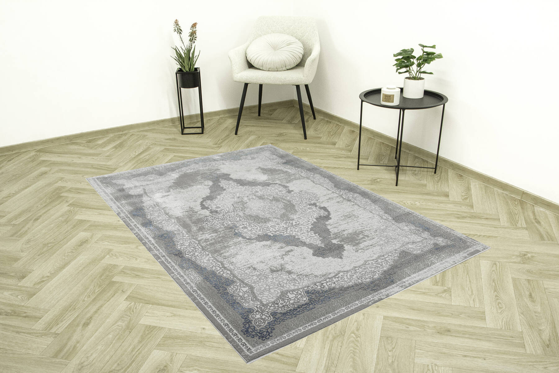 Koberec Allora Plus B827B ornament, šedý