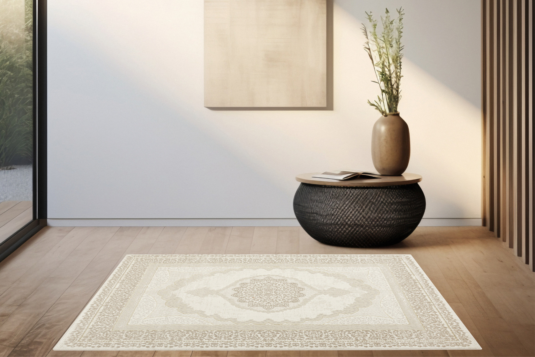 Koberec Allora Plus E976A ornament, krémový / béžový