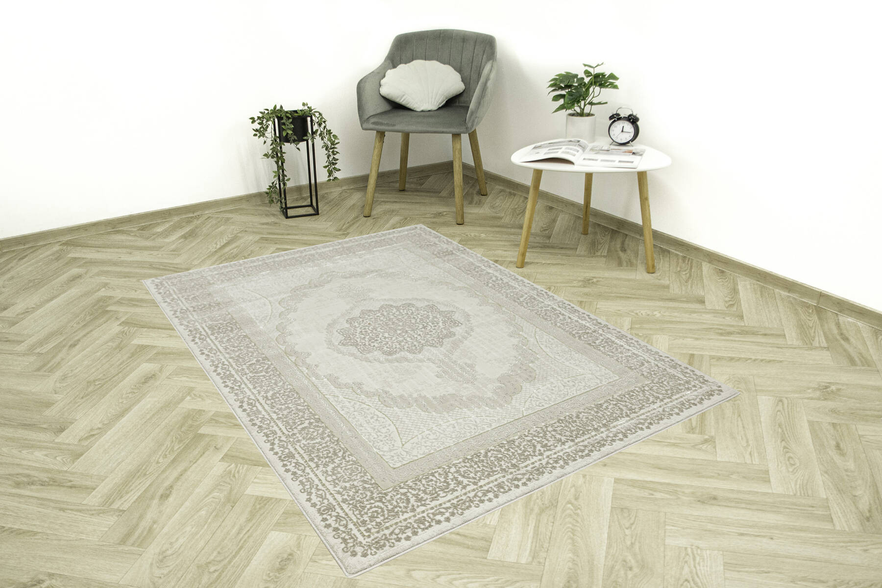 Koberec Allora Plus E976A ornament, krémový / béžový