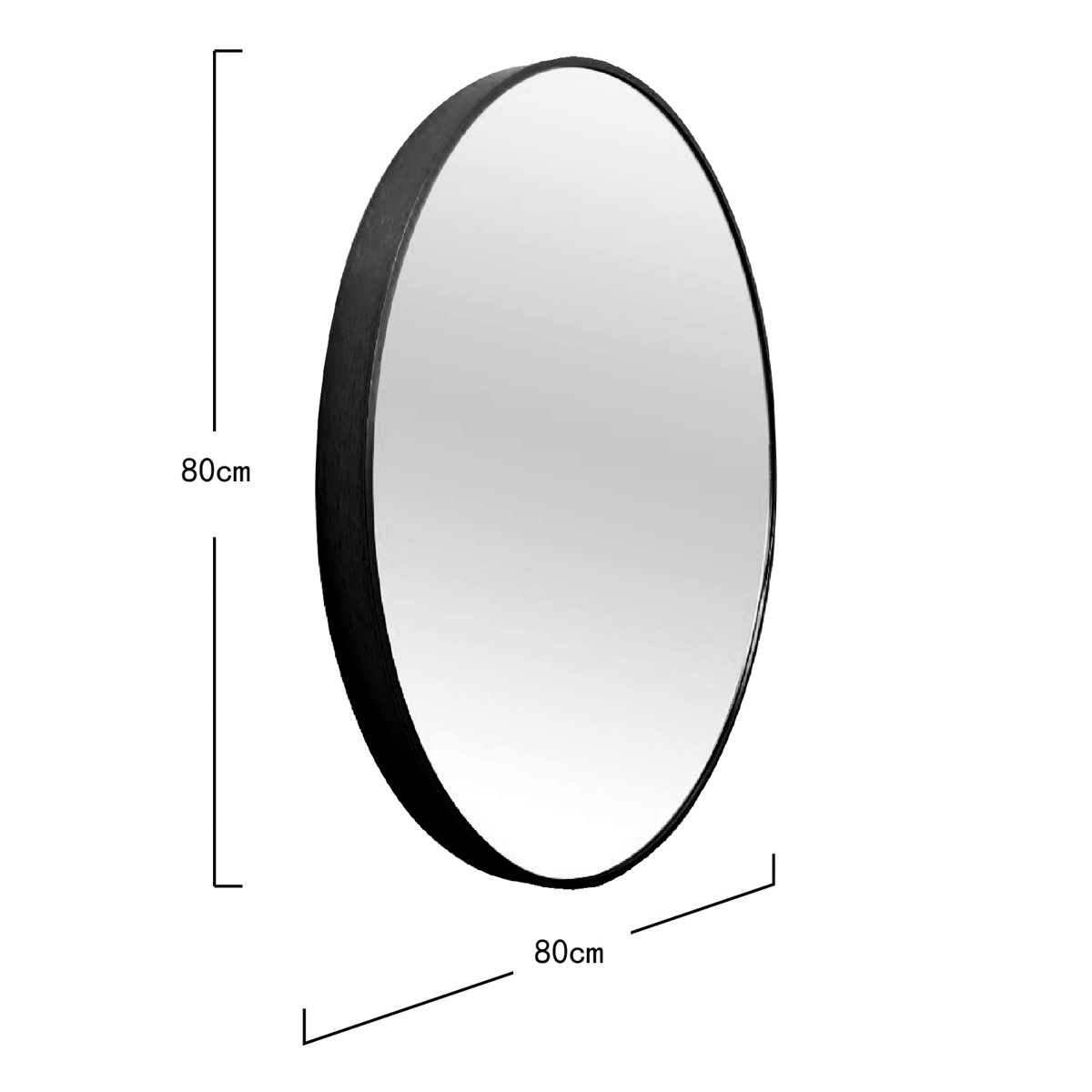 Zrcadlo ELORA černé 872001 80 cm