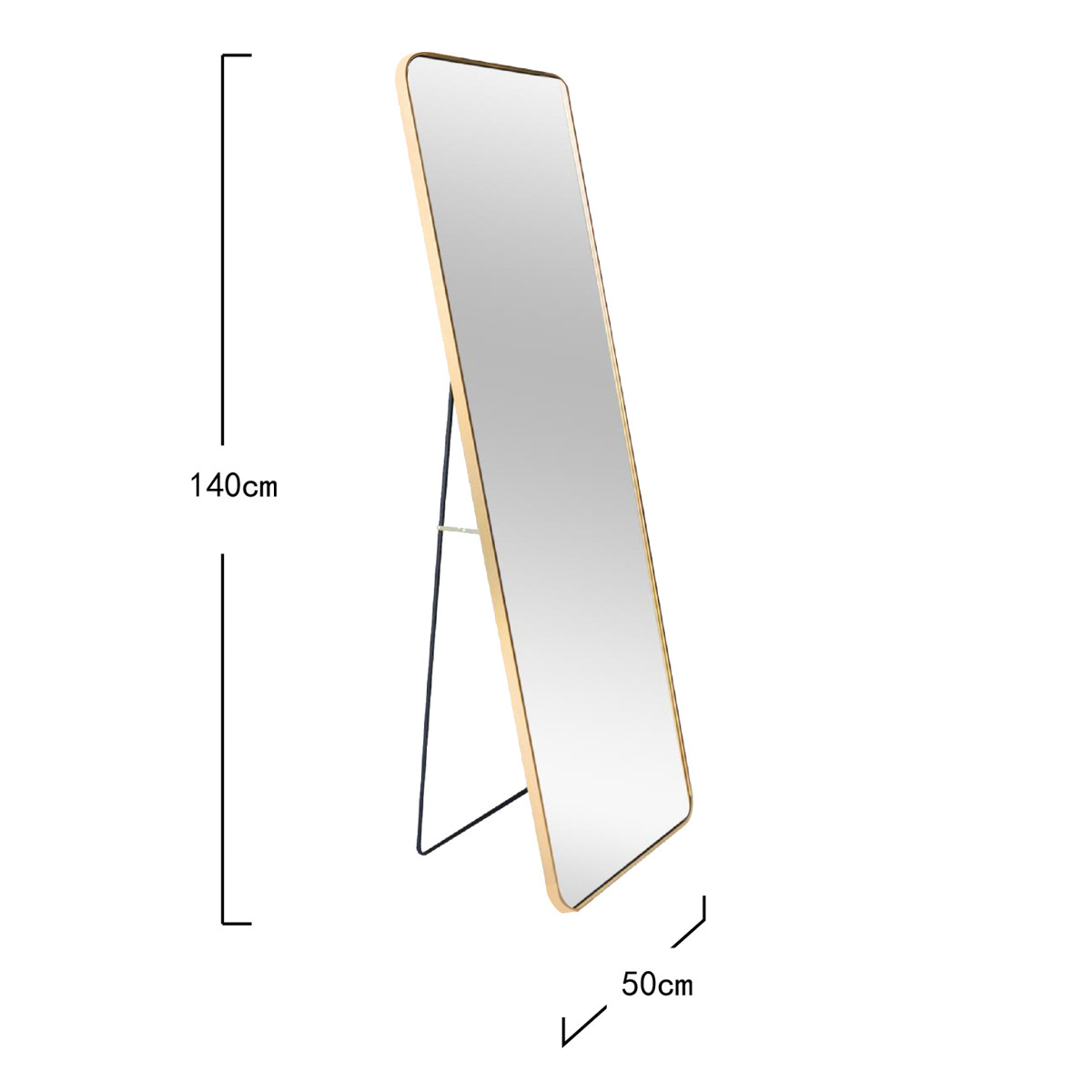 Stojící zrcadlo ELORA zlaté 872032