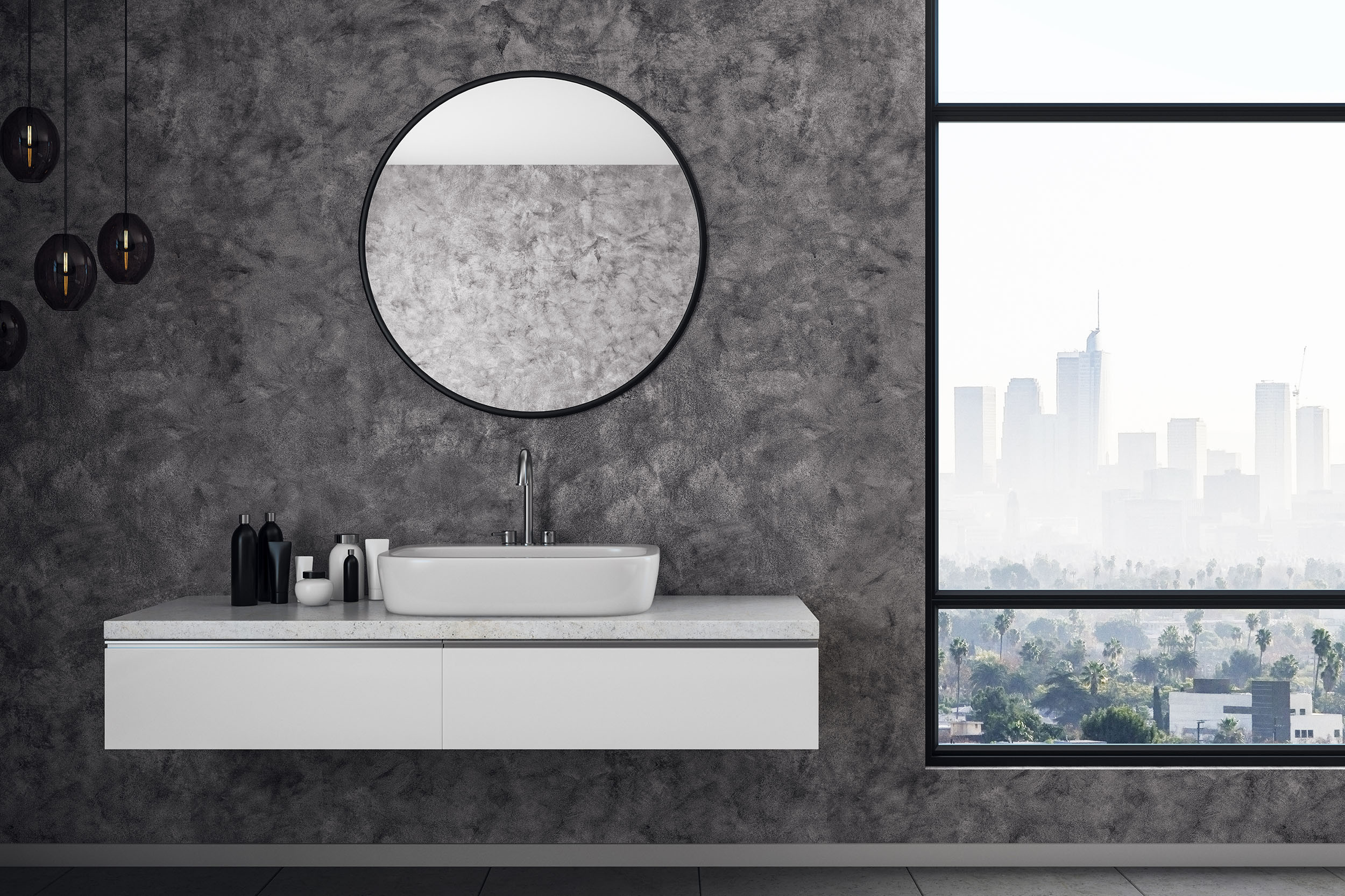 Zrcadlo SANDER 60 cm černé