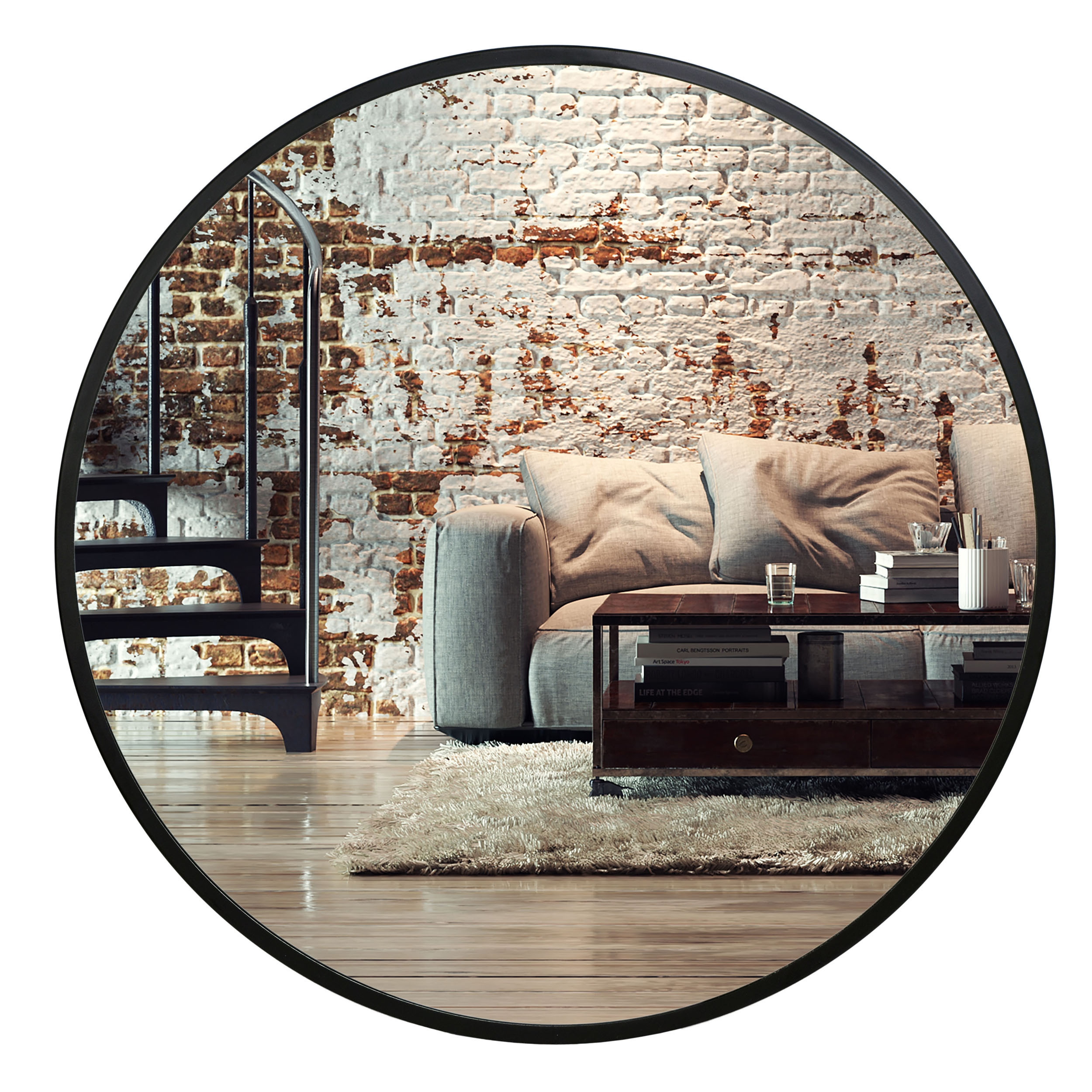 Zrcadlo SANDER 60 cm černé