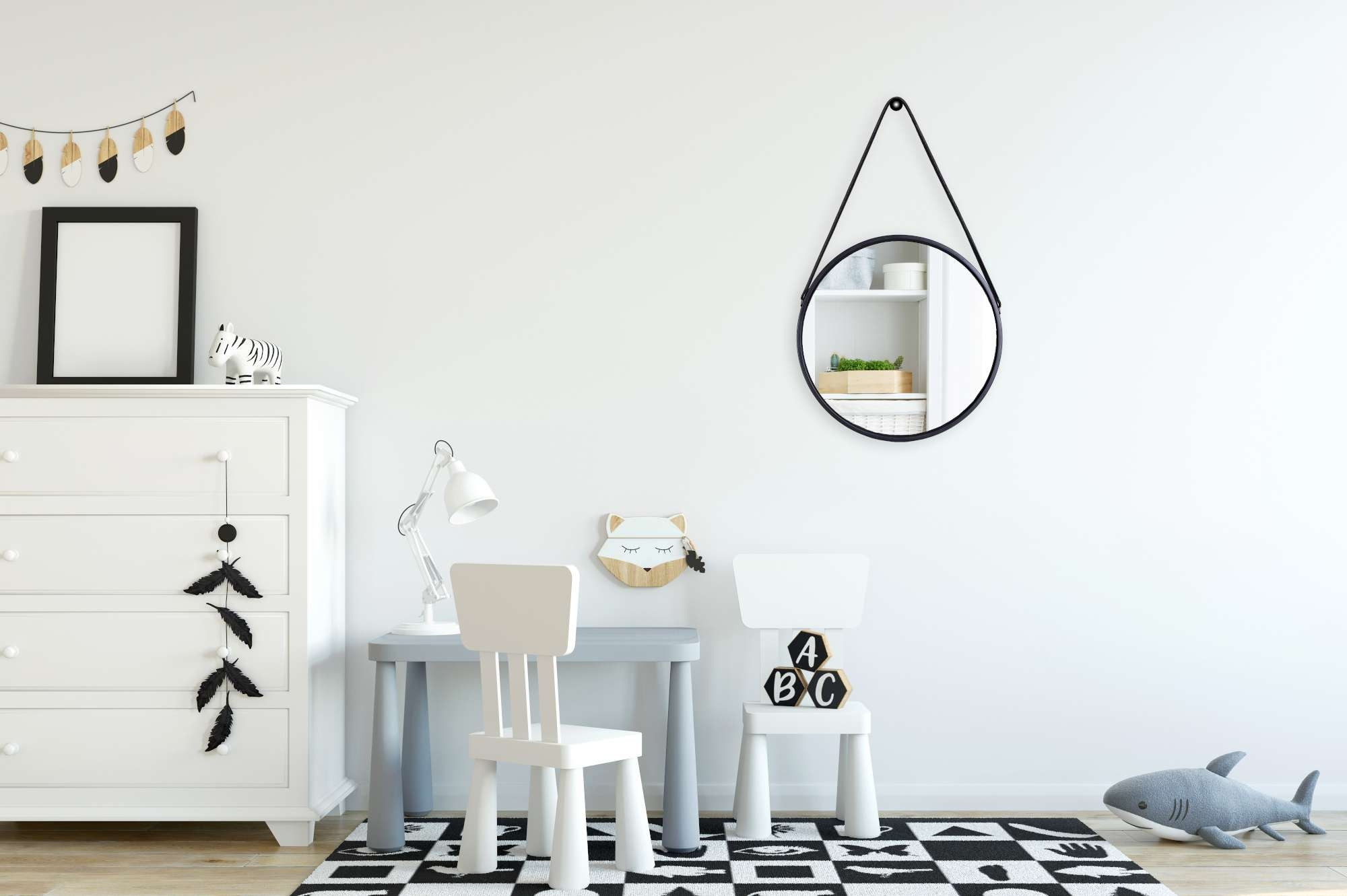 Zrcadlo MIRAGE 50 cm černé