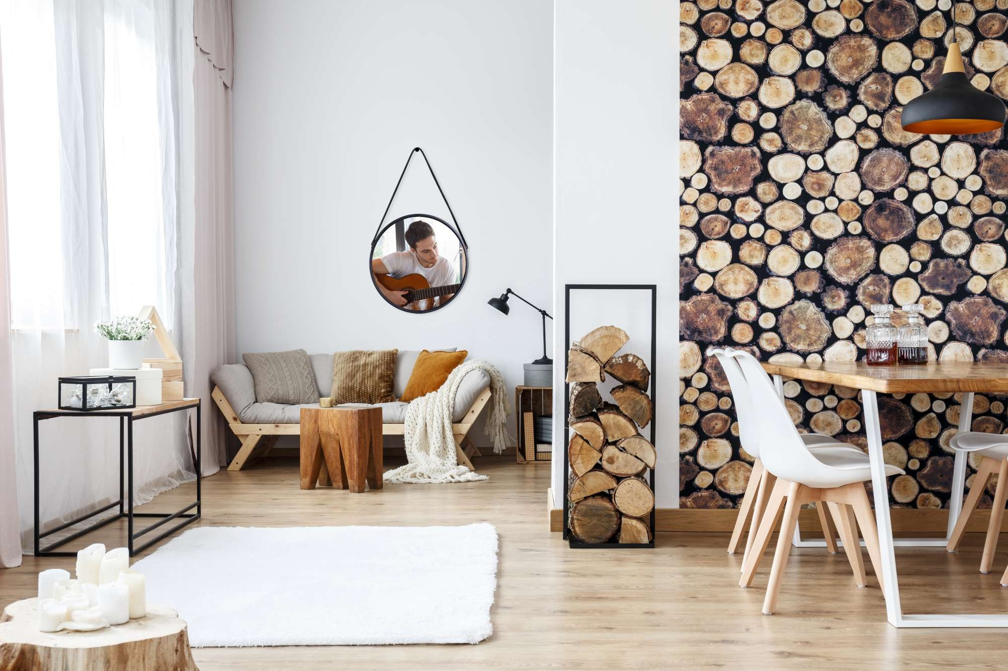 Zrcadlo MIRAGE 50 cm černé