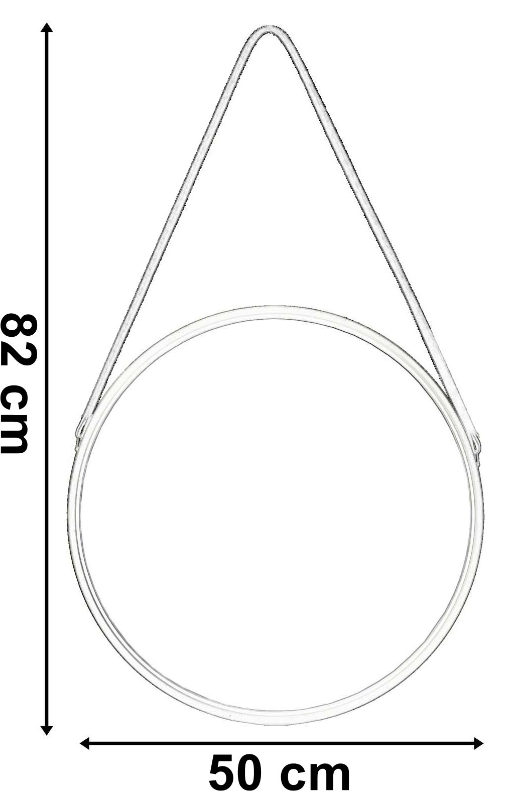 Zrcadlo MIRAGE 50 cm černé