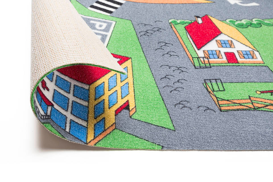 Metrážový koberec LITTLE VILLAGE šedý