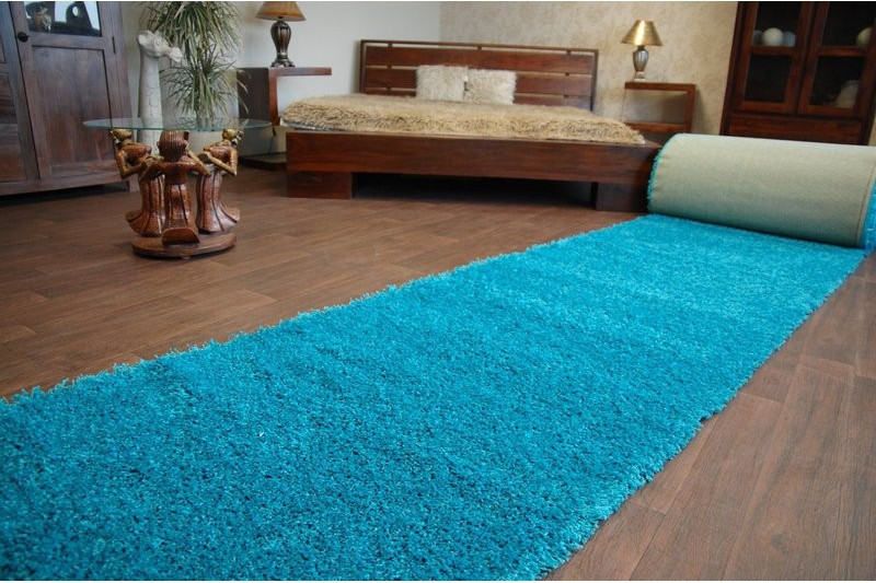 Metrážový koberec SHAGGY tyrkys