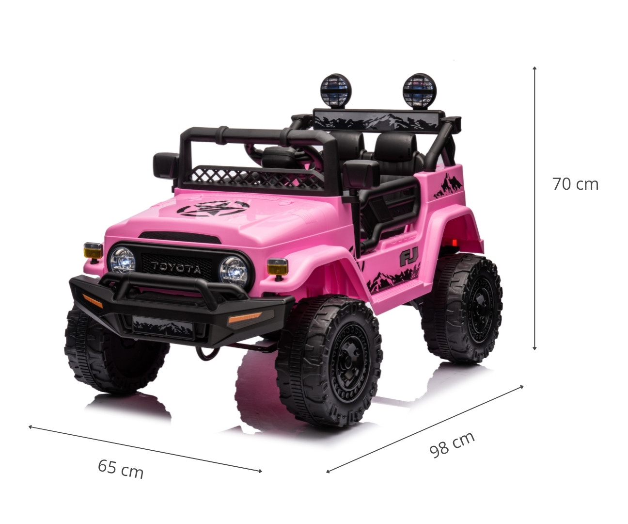 Elektrické autíčko Toyota FJ Cruiser růžové