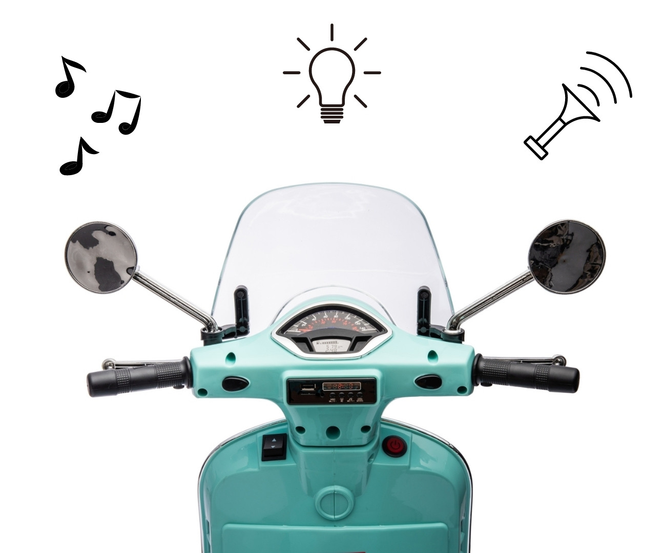 Elektrický skútr Vespa GTS Super mátový