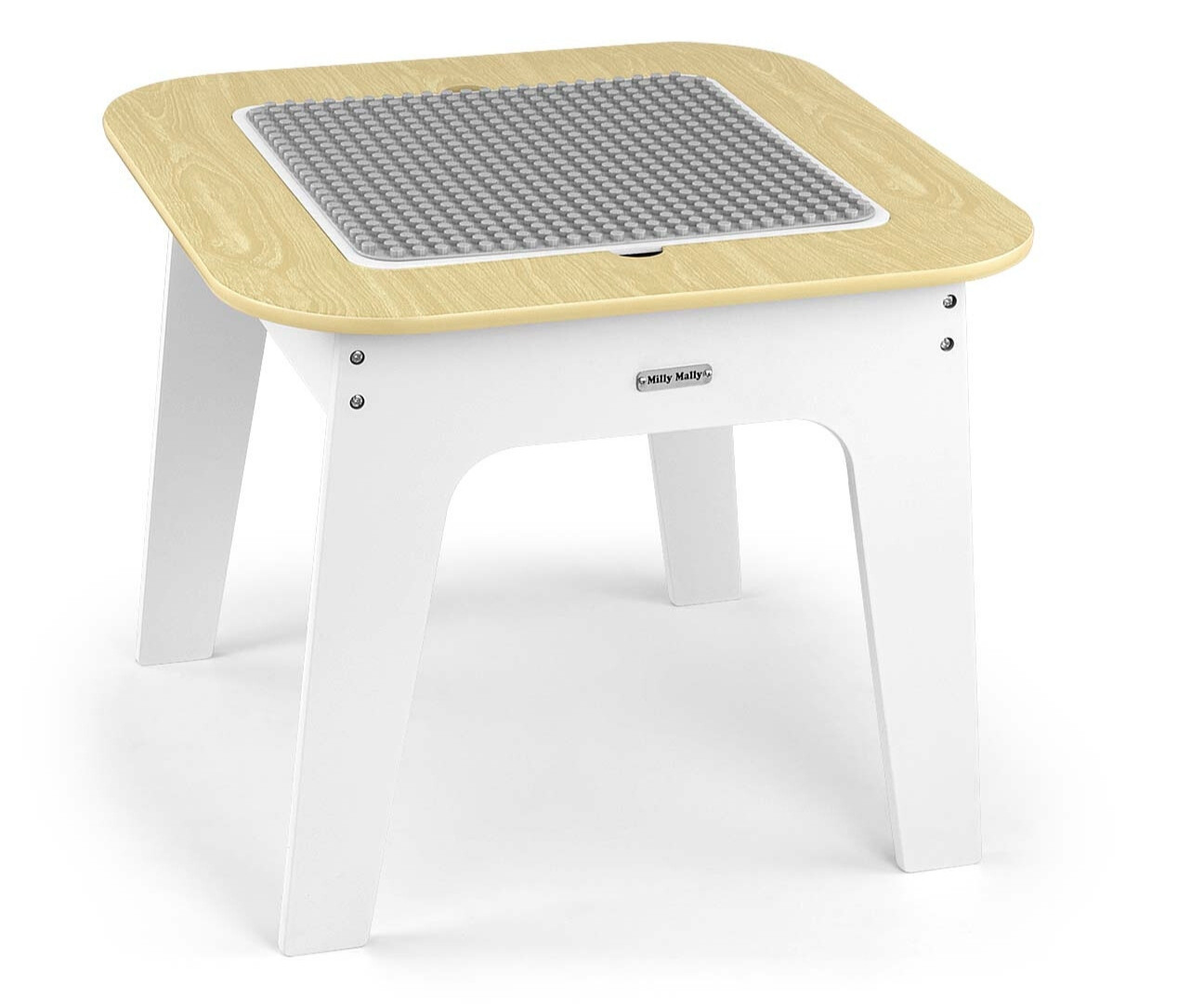 Dětský stůl Olaf Blocks bílý se dvěma židlemi