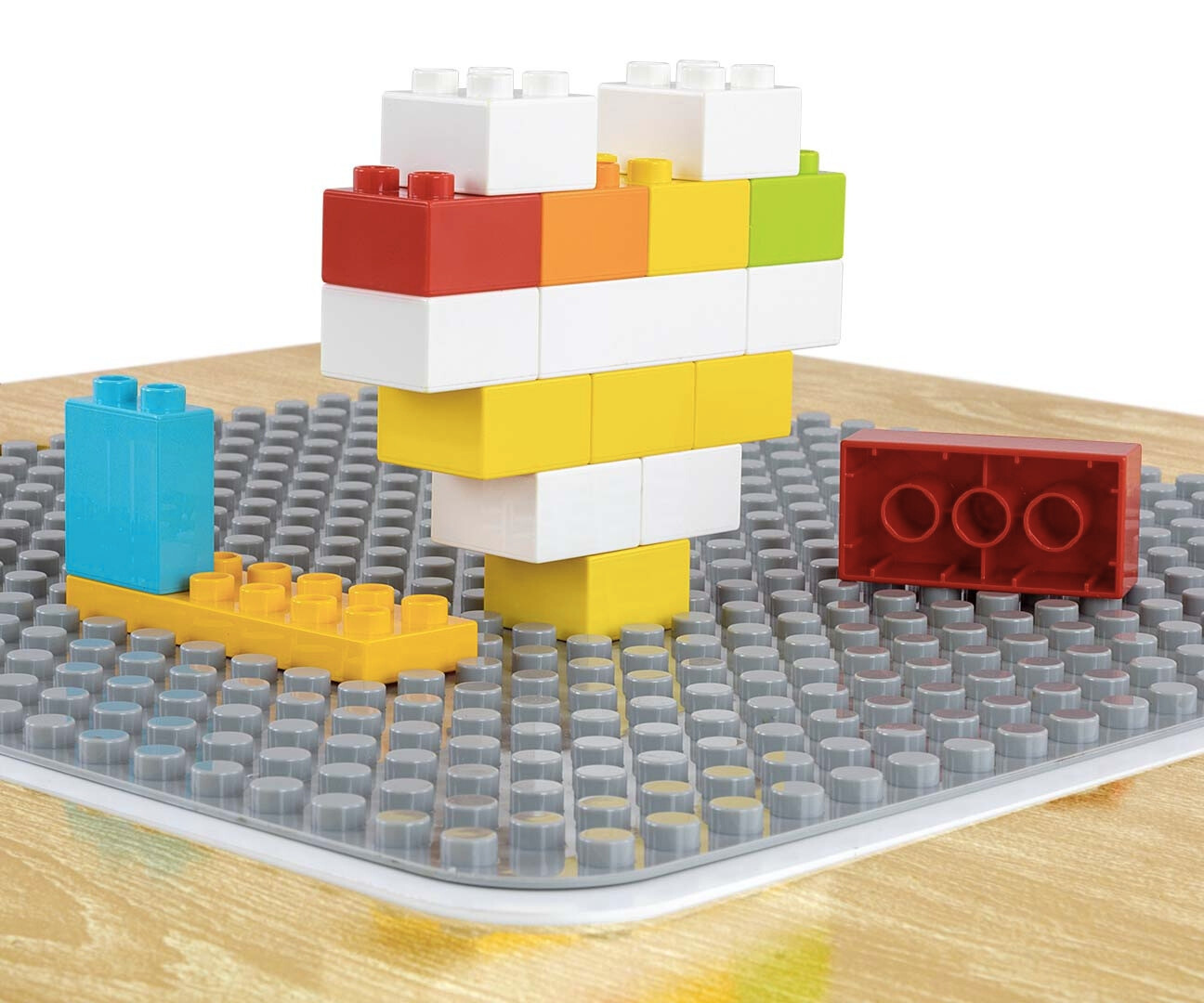 Dětský stůl Olaf Blocks bílý se dvěma židlemi