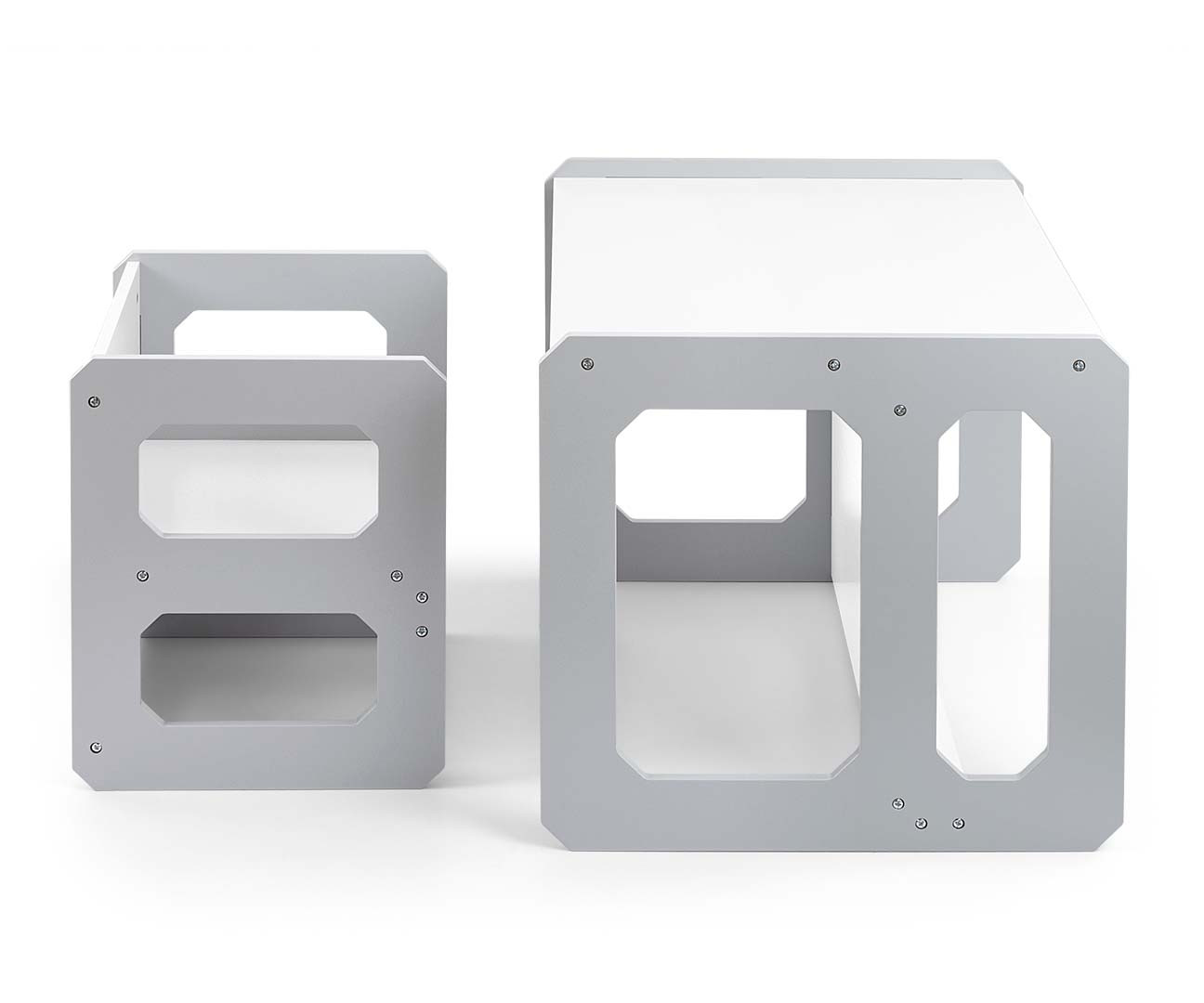 Dětský stůl Stella 3v1 šedý s židlí