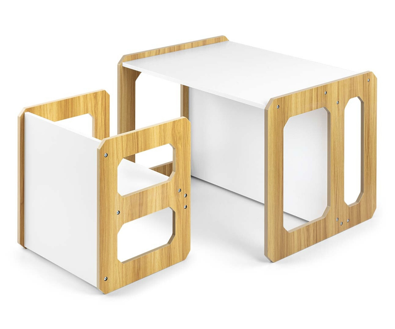 Dětský stůl Stella 3v1 naturální se židlí